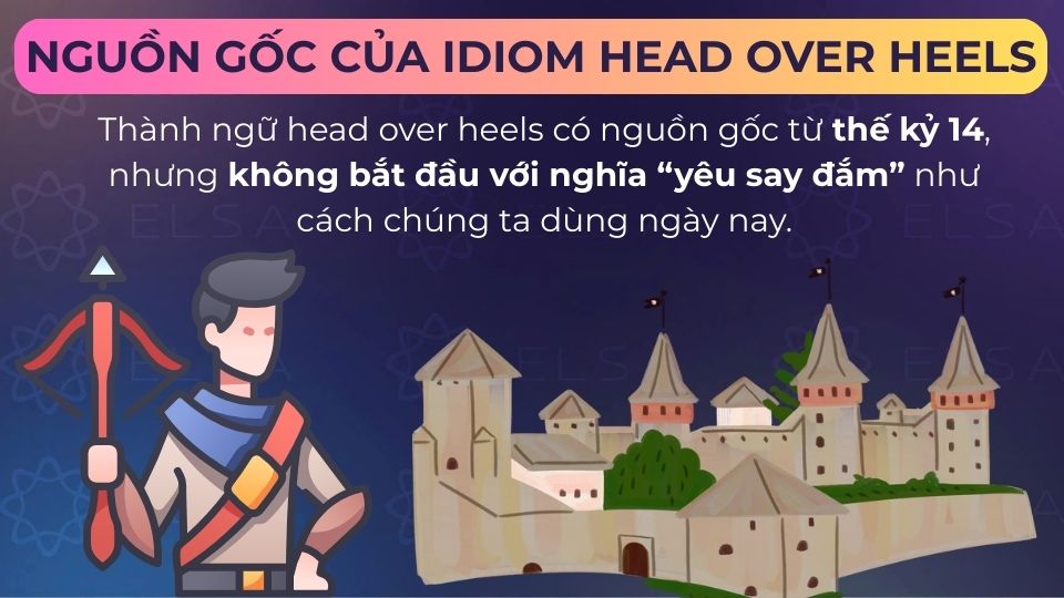 Head over heels có nguồn gốc từ thế kỷ 14
