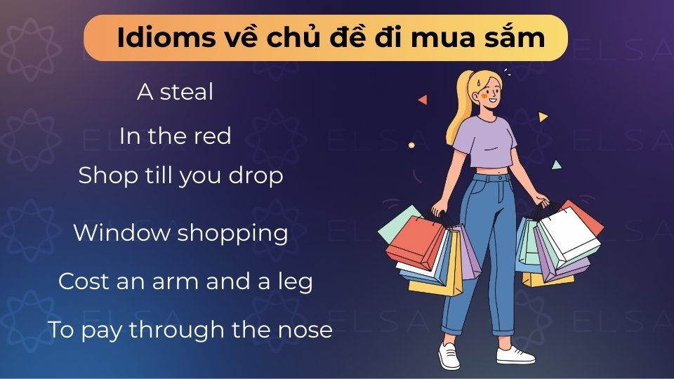 Idioms mua sắm giúp mô tả việc chi tiêu, mặc cả và săn đón hàng hóa sinh động hơn Idioms mua sắm giúp mô tả việc chi tiêu, mặc cả và săn đón hàng hóa sinh động hơn
