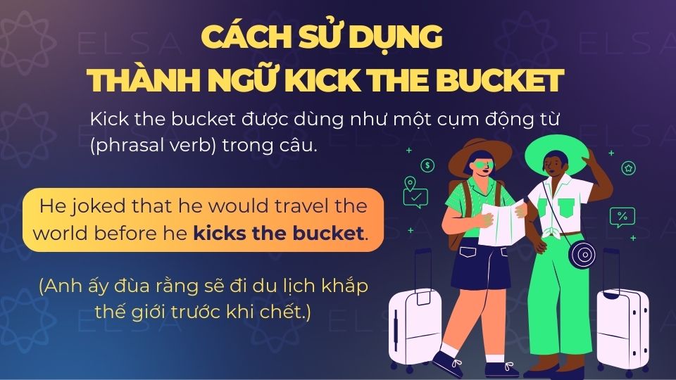 Cách sử dụng thành ngữ Kick the bucket