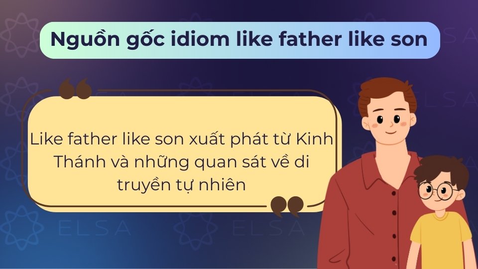 Like father like son xuất phát từ Kinh Thánh và những quan sát về di truyền tự nhiên Like father like son xuất phát từ Kinh Thánh và những quan sát về di truyền tự nhiên