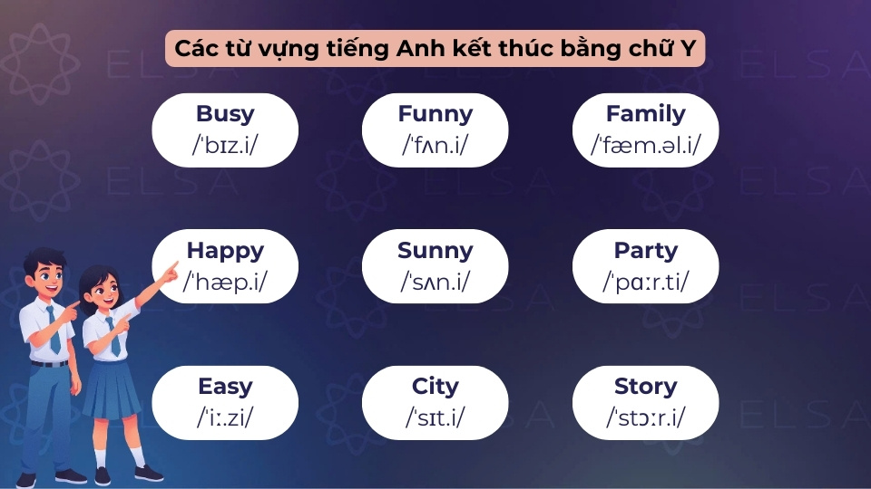Các từ vựng tiếng Anh kết thúc bằng chữ Y Các từ vựng tiếng Anh kết thúc bằng chữ Y
