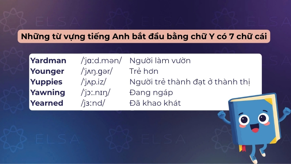Các từ vựng tiếng Anh bắt đầu bằng chữ Y có 7 chữ cái Các từ vựng tiếng Anh bắt đầu bằng chữ Y có 7 chữ cái