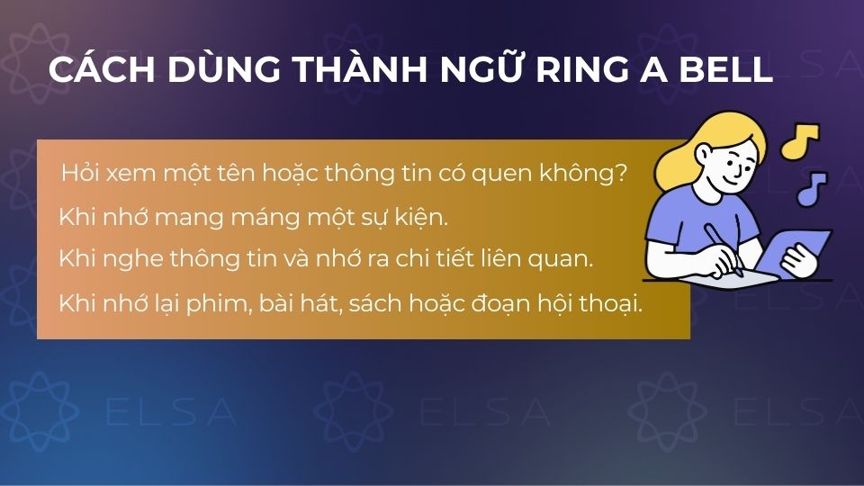 4 Cách dùng thành ngữ ring a bell