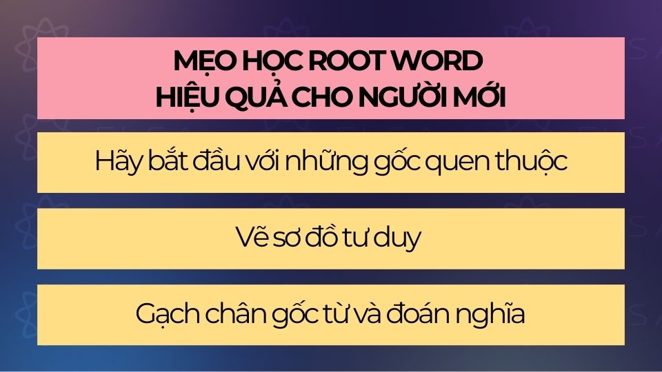 Mẹo học Root word hiệu quả cho người mới