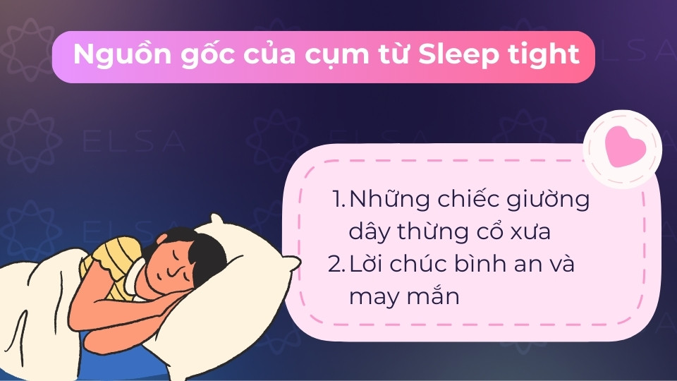 Nguồn gốc từ việc siết chặt dây thừng ở giường cổ hoặc lời chúc tránh linh hồn xấu