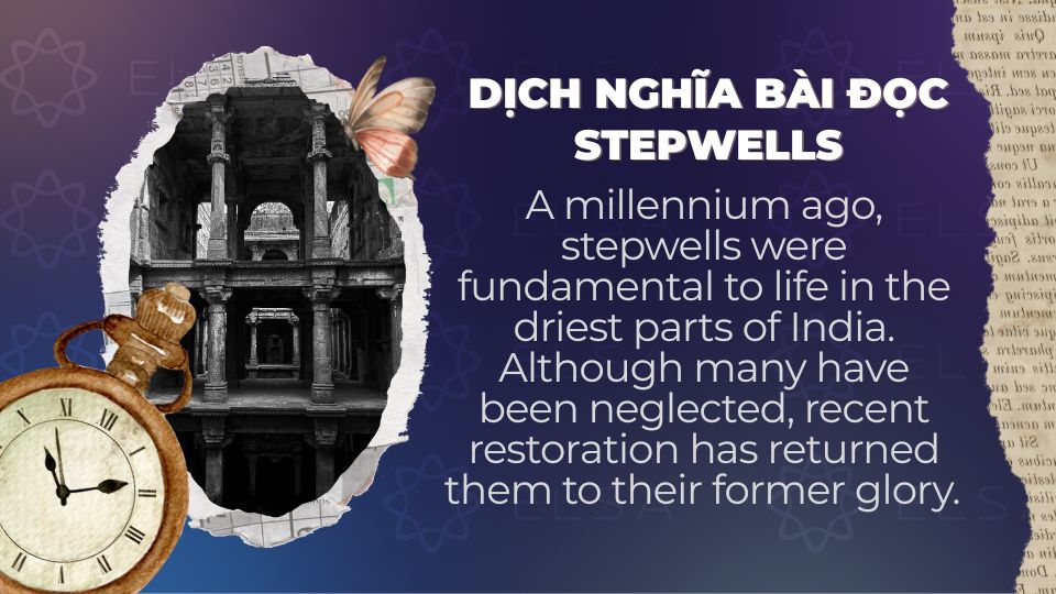 Dịch nghĩa bài đọc Stepwells