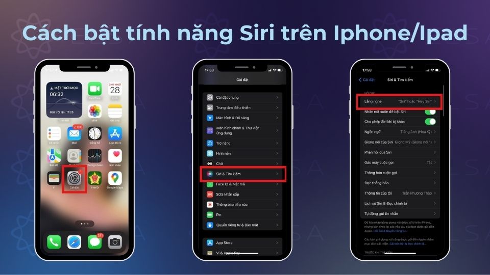 Cách bật tính năng Siri trên iPhone