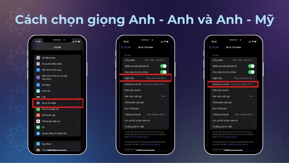 Cách chọn giọng Anh - Anh và Anh - Mỹ trên Iphone