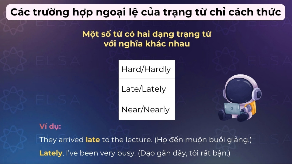 Trường hợp đặc biệt của trạng từ chỉ cách thức khi khác nghĩa nhau Trường hợp đặc biệt của trạng từ chỉ cách thức khi khác nghĩa nhau