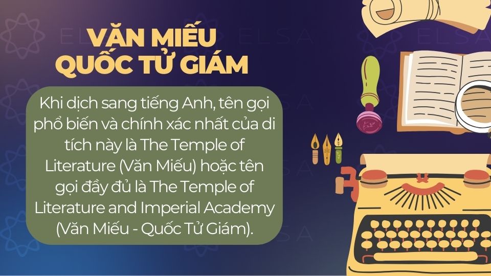Văn Miếu Quốc Tử Giám tiếng Anh là gì?
