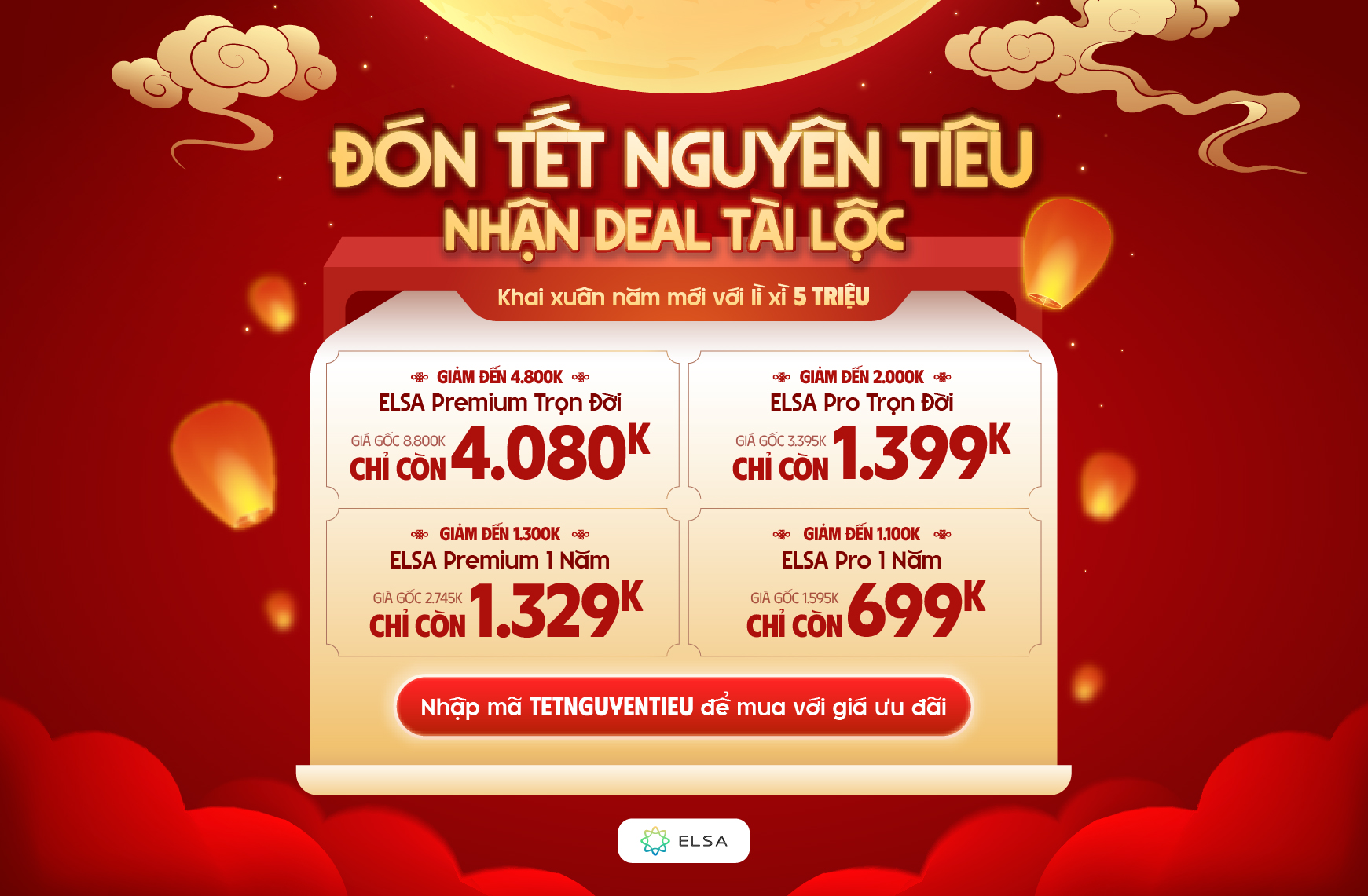 ELSA Premium Trọn Đời
