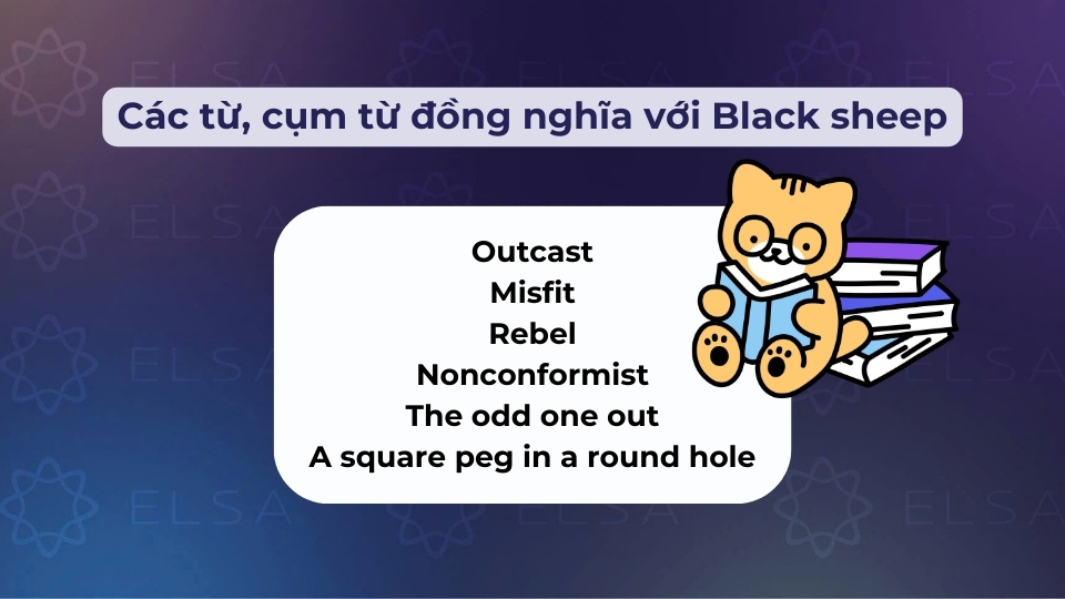 Các từ vựng đồng nghĩa với black sheep