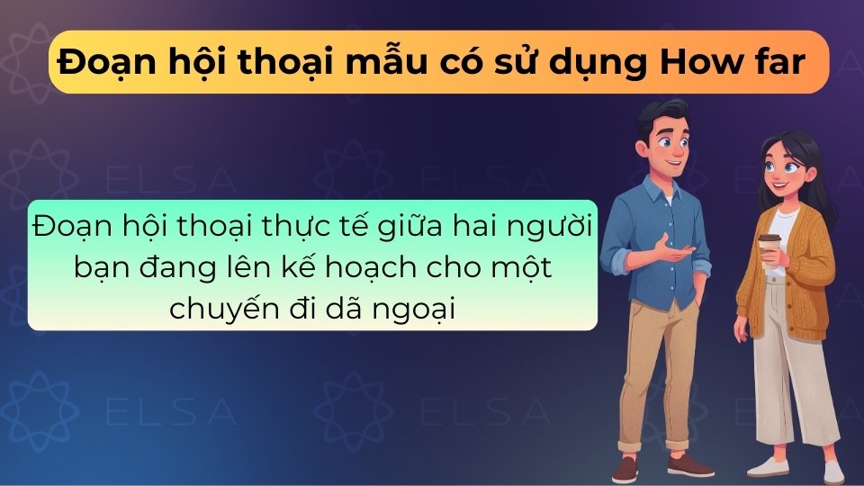 Đoạn hội thoại mẫu giúp bạn hình dung cách hỏi đáp khoảng cách tự nhiên trong thực tế Đoạn hội thoại mẫu giúp bạn hình dung cách hỏi đáp khoảng cách tự nhiên trong thực tế
