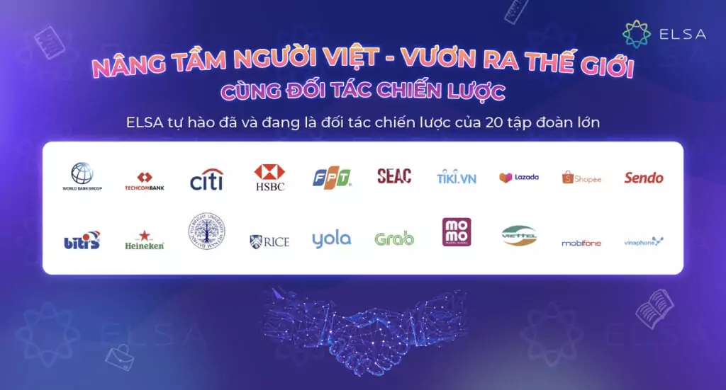 Các đối tác của ELSA Speak trong 10 năm qua