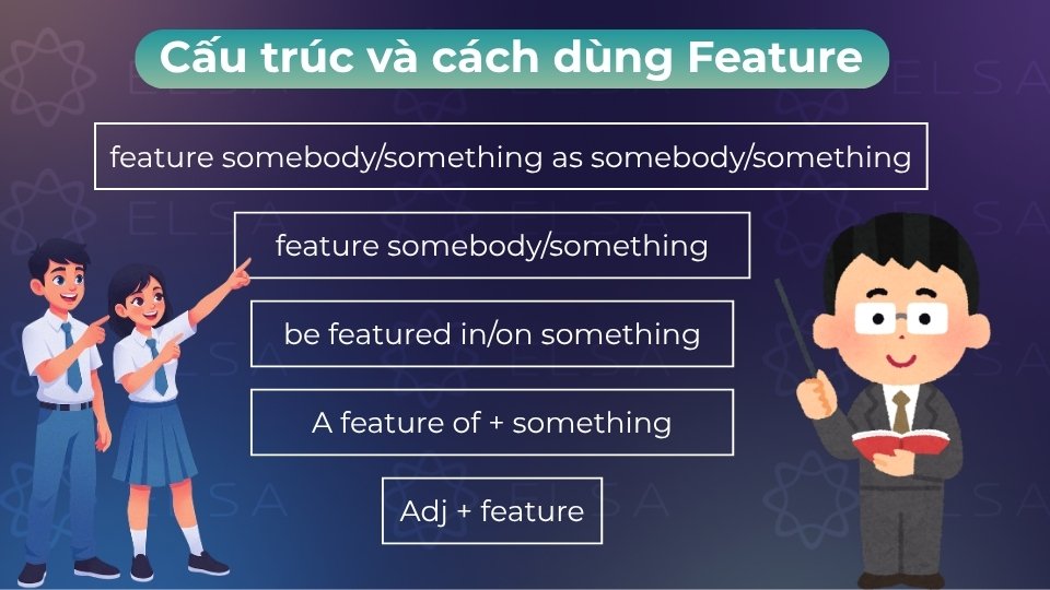 Dùng như danh từ chỉ đặc điểm hoặc động từ mang nghĩa bao gồm, làm nổi bật đối tượng