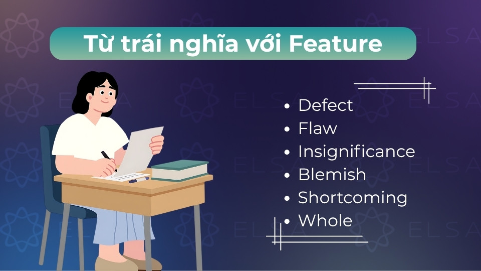 Từ trái nghĩa thường dùng là defect, flaw, insignificance hoặc shortcoming