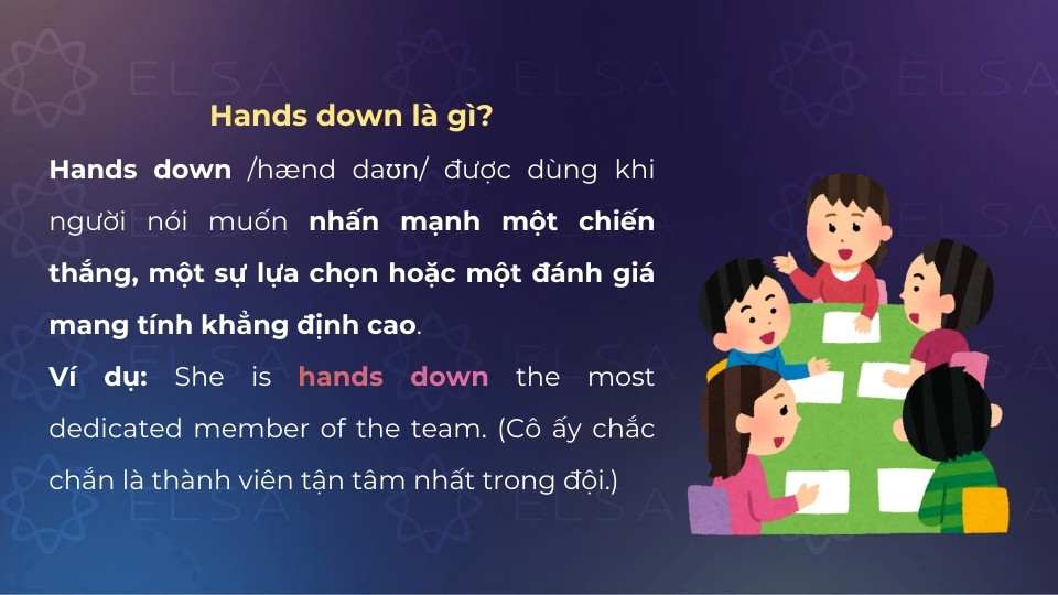 Hands down có nghĩa là chắc chắn, không cần bàn cãi