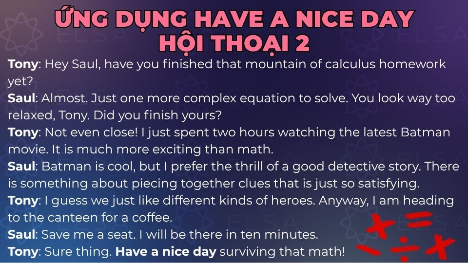 Hội thoại ứng dụng have a nice day - 2