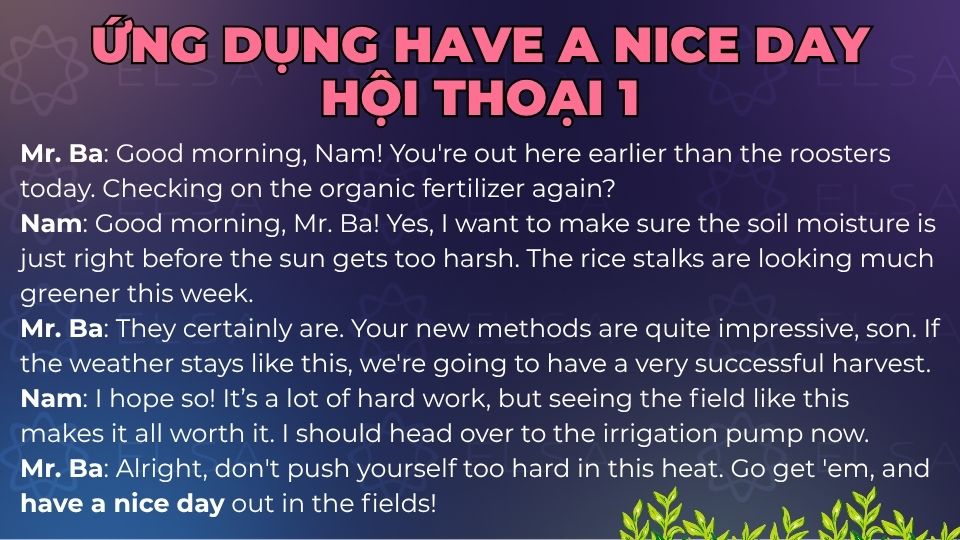 Hội thoại ứng dụng have a nice day - 1