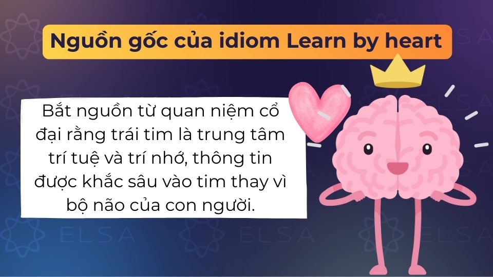 Nguồn gốc từ quan niệm cổ cho rằng trái tim là trung tâm của trí tuệ và trí nhớ con người