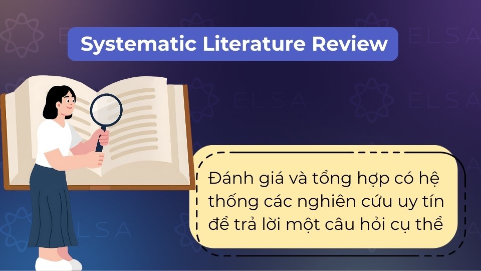 Quy trình chọn lọc và đánh giá nghiêm ngặt các tài liệu để trả lời một câu hỏi cụ thể