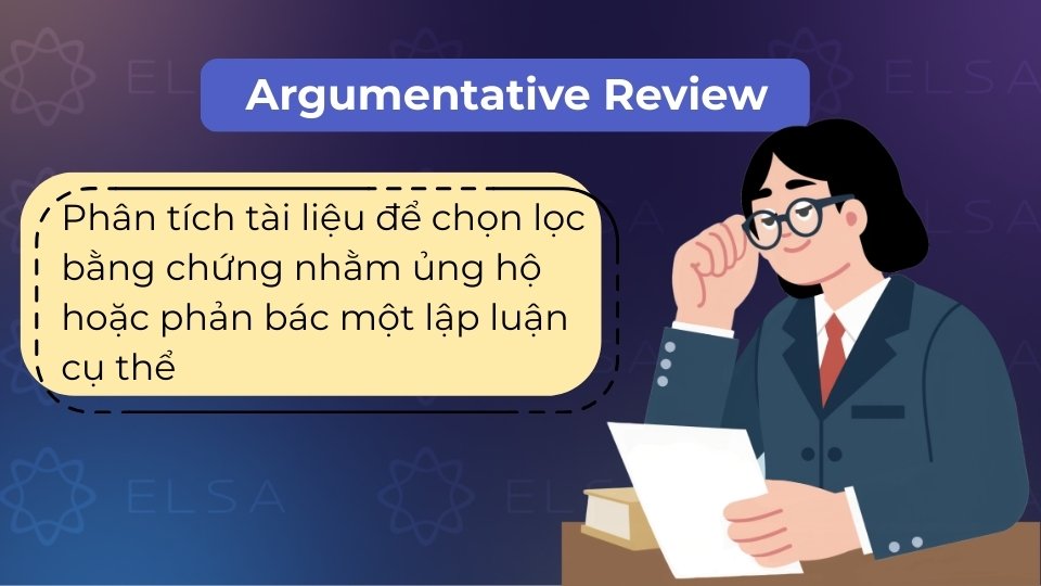 Lược khảo lập luận, sử dụng tài liệu để chứng minh hoặc phản bác một quan điểm cụ thể Lược khảo lập luận, sử dụng tài liệu để chứng minh hoặc phản bác một quan điểm cụ thể