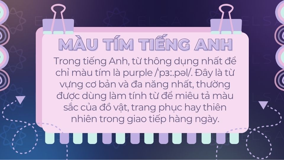 Màu tím tiếng Anh là gì?