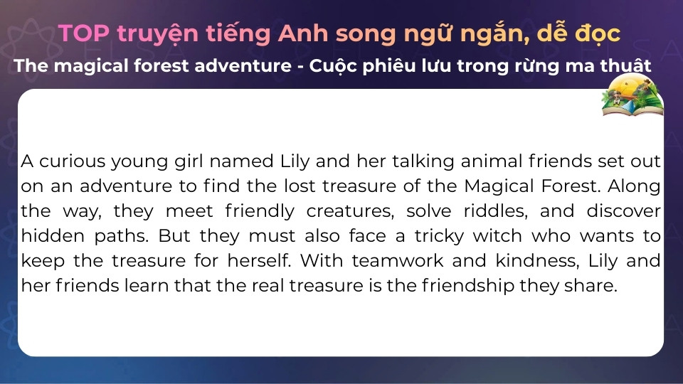 Một số truyện tiếng Anh song ngữ ngắn, dễ đọc Một số truyện tiếng Anh song ngữ ngắn, dễ đọc