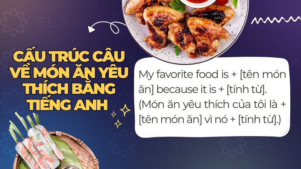 Các cấu trúc câu viết về món ăn yêu thích bằng tiếng Anh ngắn gọn Các cấu trúc câu viết về món ăn yêu thích bằng tiếng Anh ngắn gọn