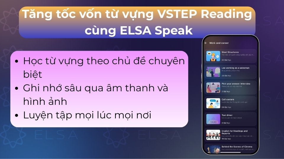 Học theo chủ đề và chuẩn phát âm cùng ELSA Speak giúp ghi nhớ từ vựng nhanh gấp 3 lần