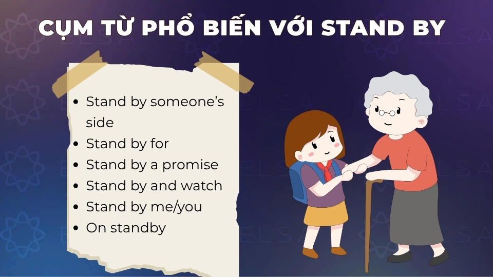 Cụm từ phổ biến với Stand by trong tiếng Anh Cụm từ phổ biến với Stand by trong tiếng Anh