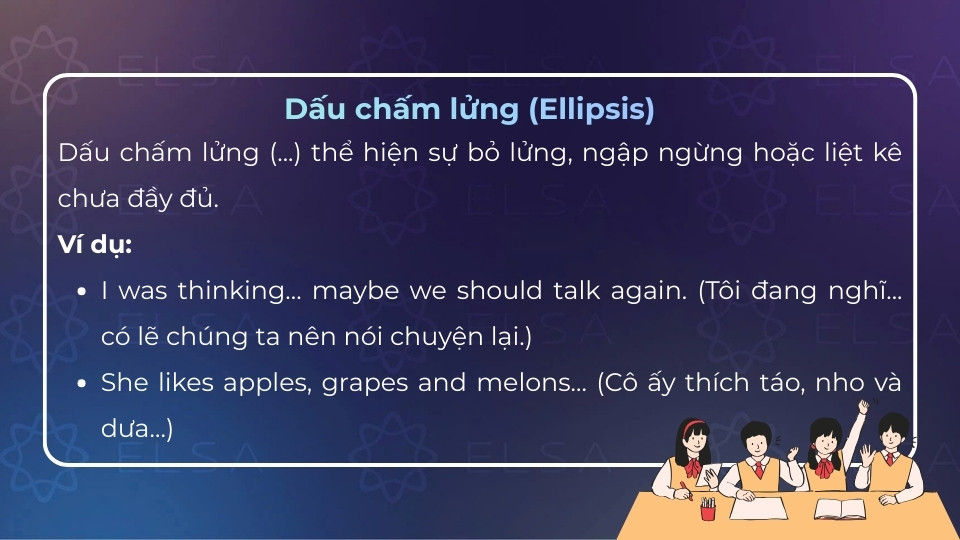 Cách dùng của dấu chấm lửng (ellipsis)