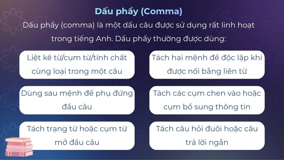 Cách dùng của dấu phẩy (comma)