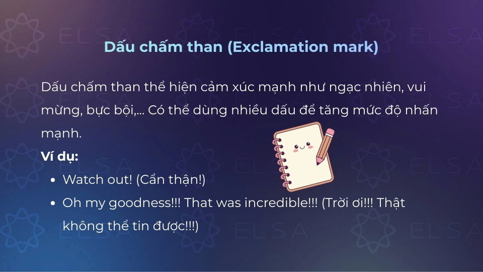 Cách dùng của dấu chấm than (exclamation mark)