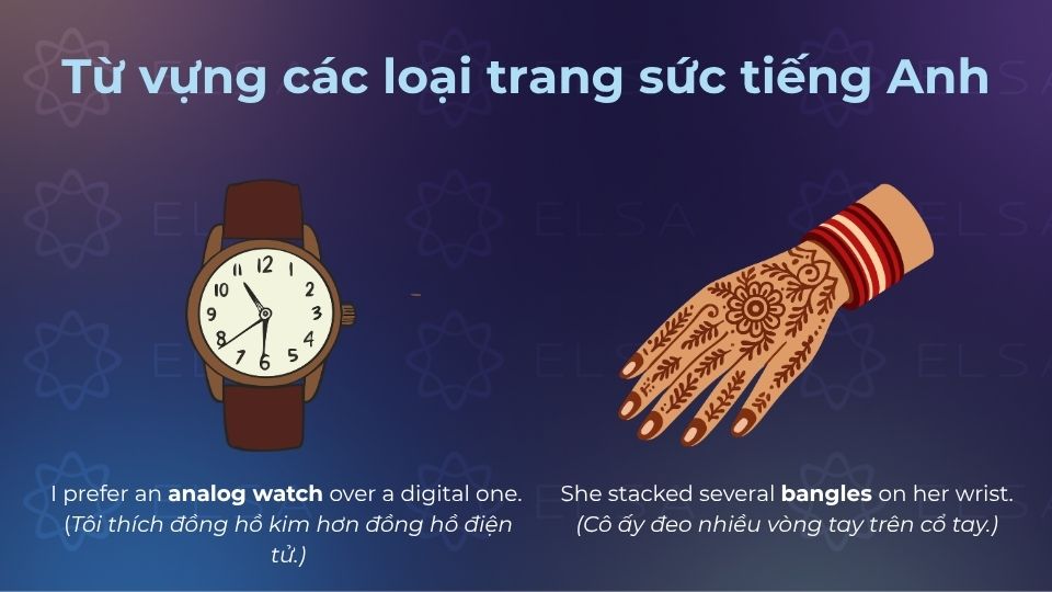Từ vựng các loại trang sức tiếng Anh được sử dụng nhiều nhất