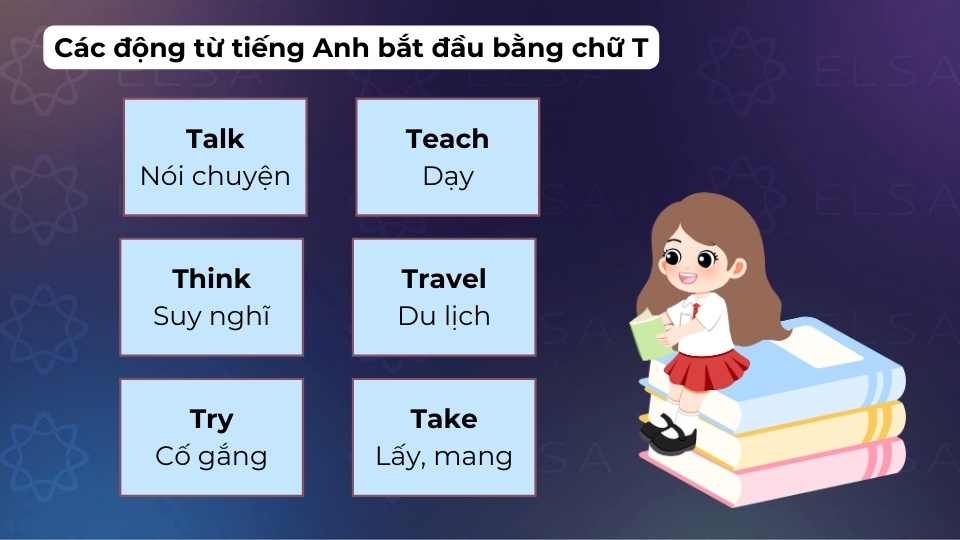Một số động từ tiếng Anh bắt đầu bằng chữ T