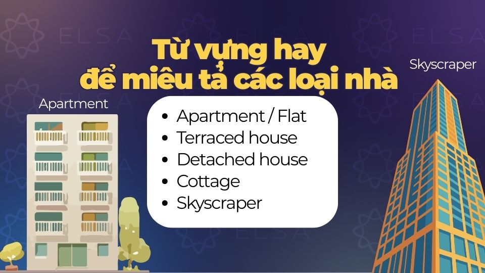 Từ vựng hay để miêu tả các loại nhà (Types of Houses)