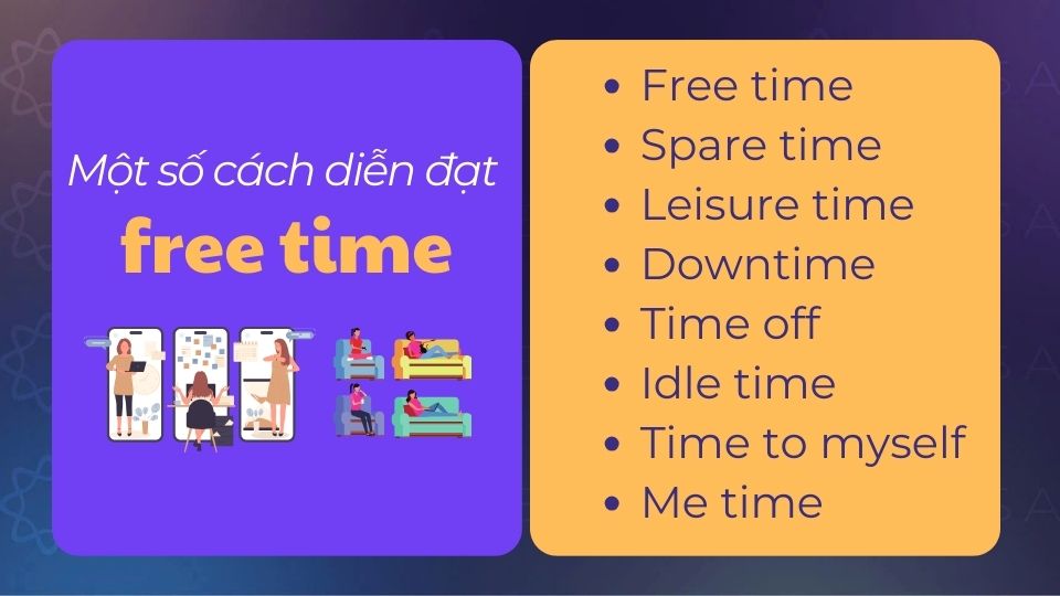 Những từ có thể thay thế free time Những từ có thể thay thế free time