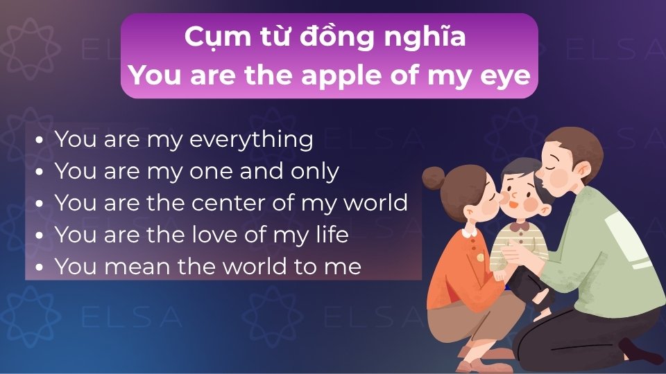 Các cụm từ tương đương như You are my everything, my one and only hoặc the love of my life