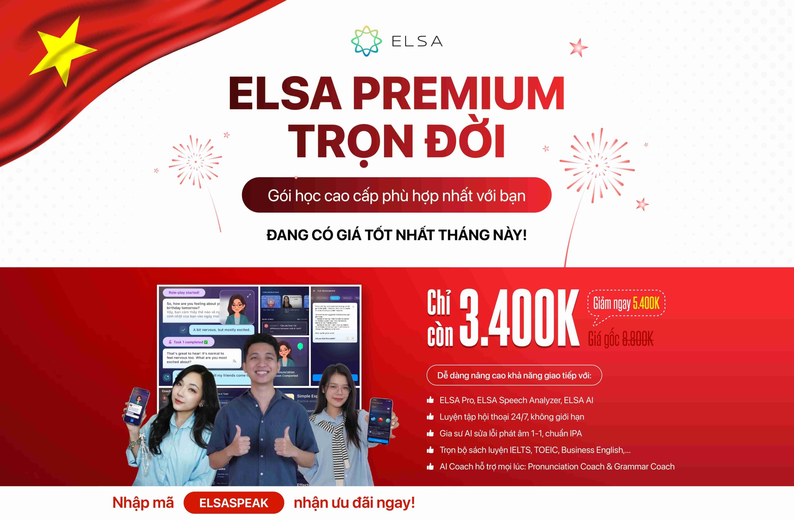 ELSA Premium Trọn Đời