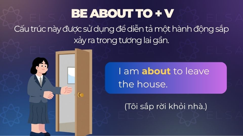Câu ví dụ be about to + V Câu ví dụ be about to + V
