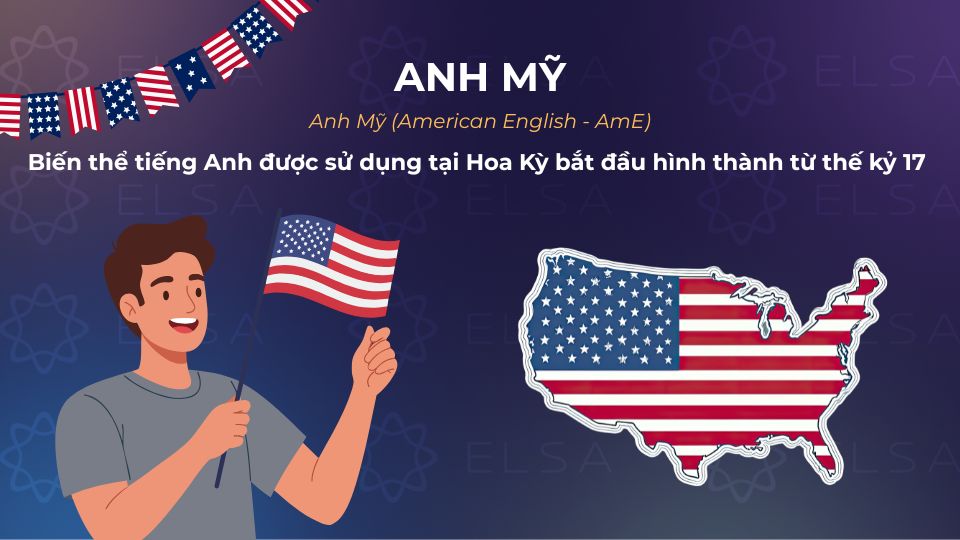 Anh Mỹ là biến thể tiếng Anh được sử dụng tại Hoa Kỳ