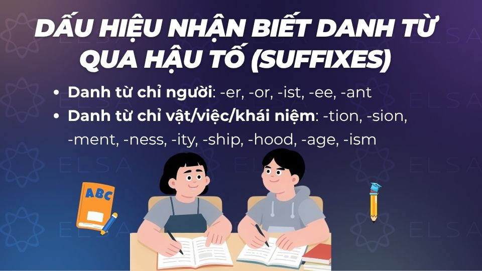 Những dấu hiệu nhận biết danh từ qua hậu tố