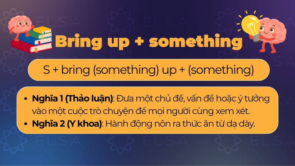 Cấu trúc bring up + something