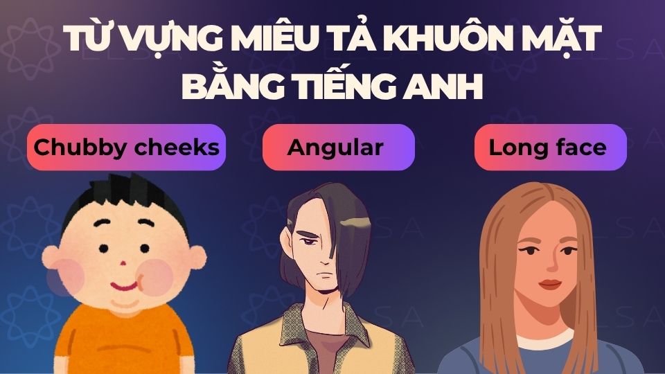 Một số từ vựng khuôn mặt bằng tiếng Anh