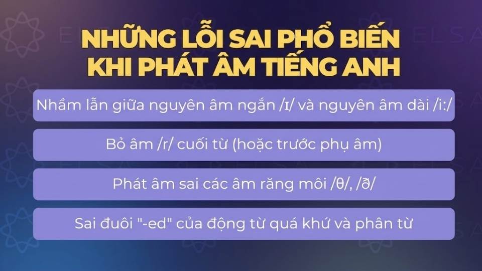 Những lỗi sai phổ biến khi phát âm tiếng Anh