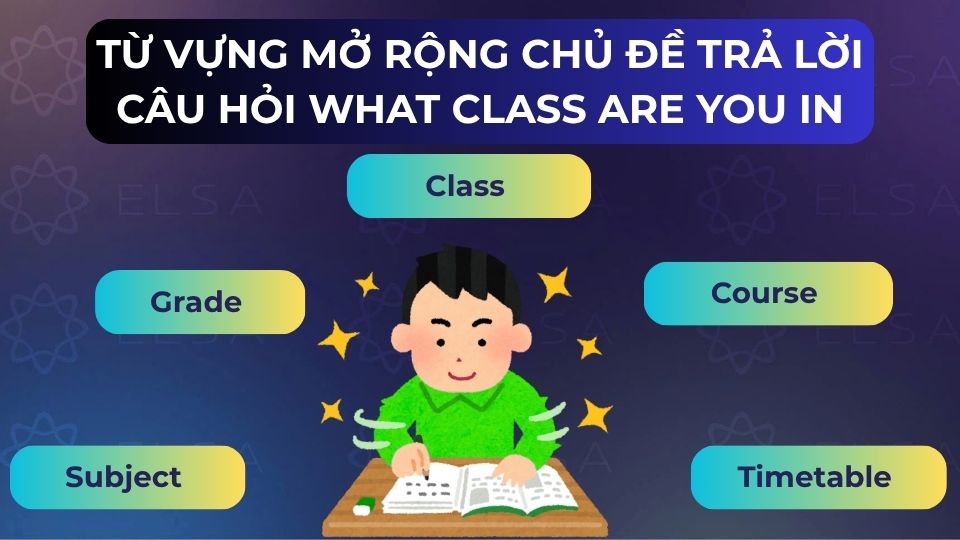 Từ vựng mở rộng chủ đề để trả lời câu hỏi What class are you in