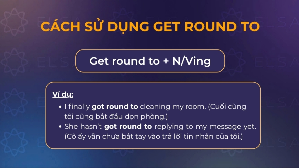 Cách sử dụng get round to chi tiết