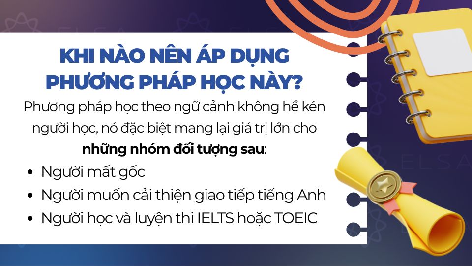 Áp dụng phương pháp học từ vựng theo ngữ cảnh đối với những đối tượng khác nhau