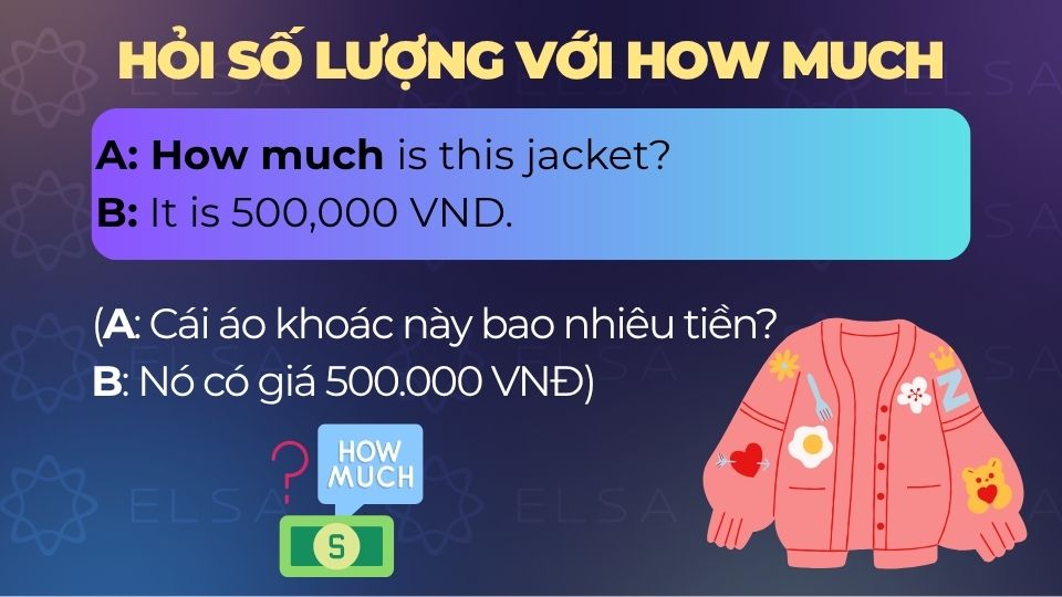 Ví dụ dùng how much hỏi giá cả Ví dụ dùng how much hỏi giá cả